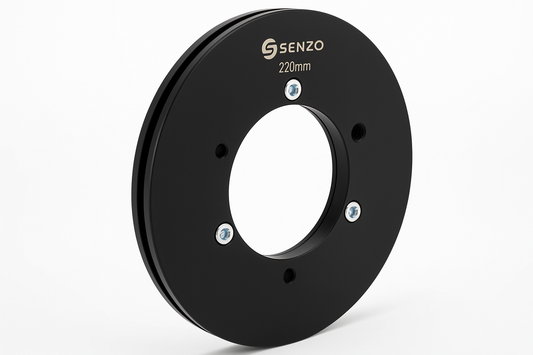 Drevskydd Senzo 220mm svart med logotyp gokart racing