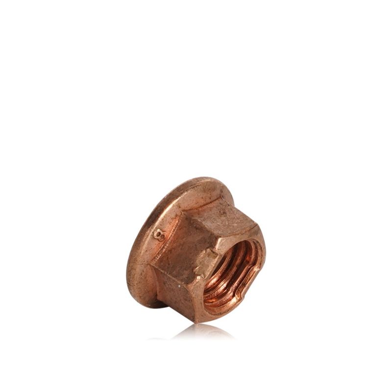 Koppar låsmutter/hjulmutter, M8 ESA 10mm