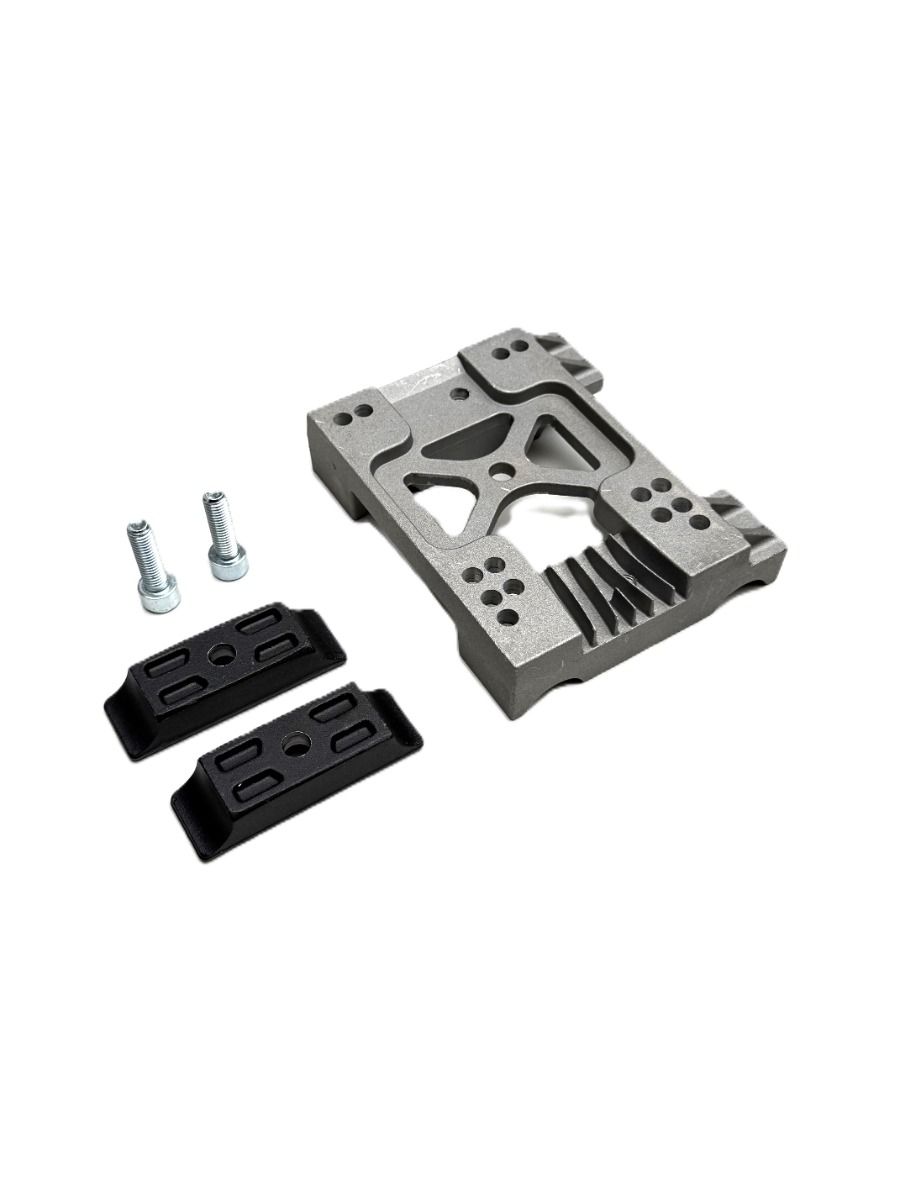 Platt motorfäste i aluminium Mini, med fästen